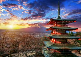 Lais Puzzle - Chureito-Pagode und Berg Fuji bei Sonnenuntergang in Japan - 1.000 Teile