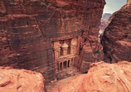Lais Puzzle - Blick von oben auf den Al Khazneh - Felsentempel, die Schatzkammer in der alten Nabatäerstadt Petra, Jordanien - 1.000 Teile