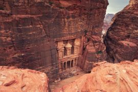 Lais Puzzle - Blick von oben auf den Al Khazneh - Felsentempel, die Schatzkammer in der alten Nabatäerstadt Petra, Jordanien - 2.000 Teile