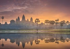Lais Puzzle - Sonnenaufgangsansicht der antiken Tempelanlage Angkor Wat Siem Reap, Kambodscha - 1.000 Teile