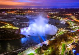 Lais Puzzle - Vogelperspektive auf die Niagarafälle in Kanada und Amerika bei Sonnenuntergang - 1.000 Teile