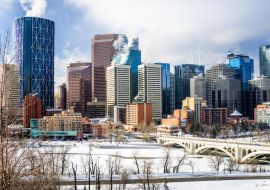 Lais Puzzle - Blick auf die Skyline von Calgary an einem kalten Wintermorgen - 1.000 Teile