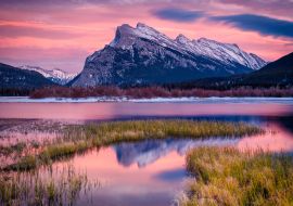 Lais Puzzle - Abendlicht an den Vermillion Lakes und am Mount Rundle im Banff National Park, Kanada - 1.000 Teile
