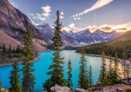 Lais Puzzle - Herbstsonnenuntergang am Lake Moraine im Banff-Nationalpark - 1.000 Teile
