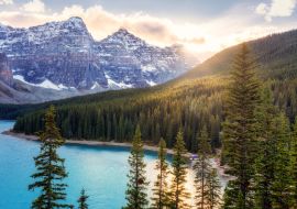 Lais Puzzle - Herbstsonnenuntergang am Lake Moraine im Banff-Nationalpark - 1.000 Teile