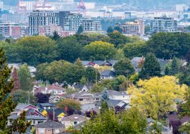 Lais Puzzle - Luftaufnahme von Wohn- und Geschäftsvierteln in Vancouver, Kanada im Herbst/Herbst - 1.000 Teile