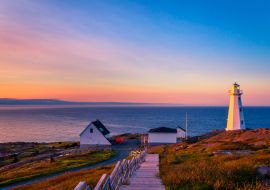 Lais Puzzle - Blick auf den Cape Spear-Leuchtturm in Neufundland, Kanada, bei Sonnenuntergang - 1.000 Teile