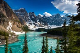 Lais Puzzle - Türkisfarbenes Wasser des Moraine Lake bei Sonnenuntergang - 2.000 Teile