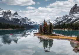Lais Puzzle - Spirit Island mit den kanadischen Rockies am Maligne Lake im Jasper National Park - 1.000 Teile