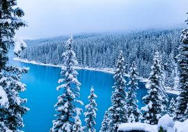 Lais Puzzle - Moraine Lake, Banff, Alberta, Kanada bei Schnee - 1.000 Teile