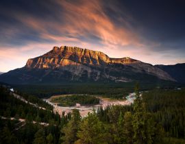 Lais Puzzle - Sonnenaufgang Der Bow River und Mount Rundle bei den Hoodoos - 40, 100, 200, 500, 1.000 & 2.000 Teile