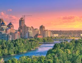 Lais Puzzle - Farbenfroher Sonnenuntergang über Calgary - 40, 100, 200, 500, 1.000 & 2.000 Teile