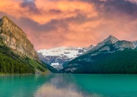 Lais Puzzle - Sonnenuntergang am kultigen und atemberaubenden Lake Louise in Banff, Jasper National Park, Alberta, Kanada - 1.000 Teile