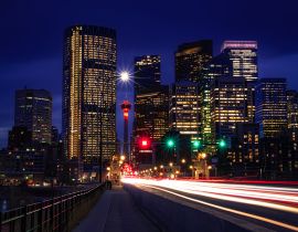 Lais Puzzle - Lichterpfade in der Innenstadt von Calgary bei Nacht - 40, 100, 200, 500, 1.000 & 2.000 Teile