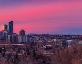 Lais Puzzle - Rosa Sonnenaufgang über der Innenstadt von Calgary - 40, 100, 200, 500, 1.000 & 2.000 Teile