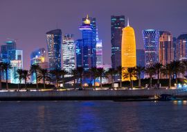 Lais Puzzle - Skyline und Palmen von Doha, Katar - 1.000 Teile