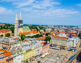 Lais Puzzle - Luftaufnahme des Ben Jelacic Platzes in der kroatischen Hauptstadt Zagreb - 40, 100, 200, 500, 1.000 & 2.000 Teile