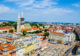 Lais Puzzle - Luftaufnahme des Ben Jelacic Platzes in der kroatischen Hauptstadt Zagreb - 1.000 Teile