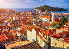 Lais Puzzle - Panorama der Dächer der Altstadt von Dubrovnik bei Sonnenuntergang. Europa, Kroatien - 1.000 Teile