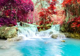 Lais Puzzle - Regenwald-Wasserfall, Tat Kuang Si Wasserfall in Luang Prabang, Laos - 1.000 Teile