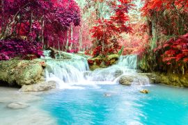 Lais Puzzle - Regenwald-Wasserfall, Tat Kuang Si Wasserfall in Luang Prabang, Laos - 2.000 Teile