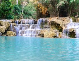 Lais Puzzle - Regenwald-Wasserfall, Tat Kuang Si-Wasserfall in Luang Prabang, Laos - 40, 100, 200, 500, 1.000 & 2.000 Teile