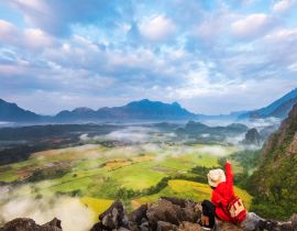 Lais Puzzle - Die Natur ist noch rein und schön in Vang Vieng, Laos - 40, 100, 200, 500, 1.000 & 2.000 Teile