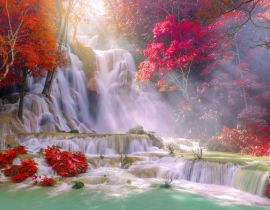 Lais Puzzle - Wasserfall im Regenwald (Tat Kuang Si Wasserfälle in Luang Prabang, Laos) - 40, 100, 200, 500, 1.000 & 2.000 Teile