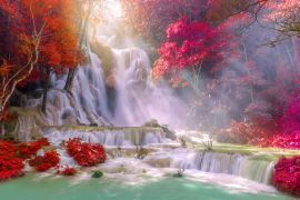 Lais Puzzle - Wasserfall im Regenwald (Tat Kuang Si Wasserfälle in Luang Prabang, Laos) - 2.000 Teile