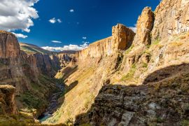 Lais Puzzle - Reise nach Lesotho. Ein Blick auf den Maletsunyane River Canyon in der Region Semonkong - 2.000 Teile