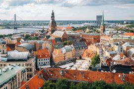 Lais Puzzle - Panoramablick auf die Altstadt von Riga von der Sternwarte der St. Peterskirche in Lettland - 2.000 Teile