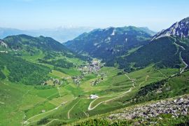 Lais Puzzle - Blick auf das Malbuntal und das Skigebiet Malbun von den Hängen der Liechtensteiner Alpen - Malbun, Liechtenstein - 2.000 Teile