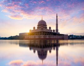 Lais Puzzle - Putra-Moschee bei Sonnenaufgang mit Spiegelung, Malaysia - 40, 100, 200, 500, 1.000 & 2.000 Teile