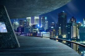 Lais Puzzle - Blick vom Balkon im Freien, Kuala Lumpur Stadt Nacht Nacht Szene - 2.000 Teile