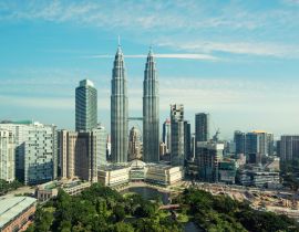 Lais Puzzle - Skyline von Kuala Lumpur am Morgen, Malaysia, Kuala Lumpur ist die Hauptstadt von Malaysia - 40, 100, 200, 500, 1.000 & 2.000 Teile