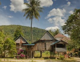 Lais Puzzle - Traditionelles Landhaus mit Palme, Dorf auf der Insel Penang, Malaysia - 40, 100, 200, 500, 1.000 & 2.000 Teile