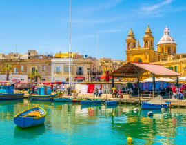 Lais Puzzle - Bunte Fischerboote ankern in Marsaxlokk, Malta - 40, 100, 200, 500, 1.000 & 2.000 Teile