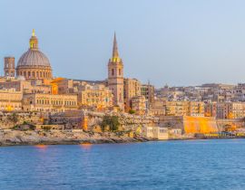 Lais Puzzle - Skyline von Valletta bei Sonnenuntergang, Malta - 40, 100, 200, 500, 1.000 & 2.000 Teile