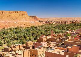 Lais Puzzle - Panorama der Stadt Tinghir in Marokko - 1.000 Teile