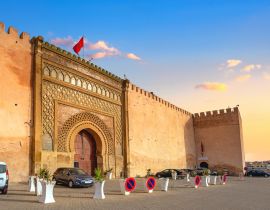 Lais Puzzle - Alte Mauern und das Tor Bab El-Mansour am El Hedim-Platz in Meknes. Marokko, Nordafrika - 40, 100, 200, 500, 1.000 & 2.000 Teile