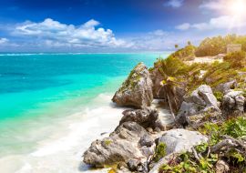 Lais Puzzle - Die Küste von Tulum mit türkisem Ozean und Maya-Ruinen, Karibik, Mexiko - 1.000 Teile