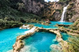 Lais Puzzle - Der schöne Wasserfall El Salto del Meco, Huasteca Potosina, San Luis Potosi, Mexiko - 2.000 Teile