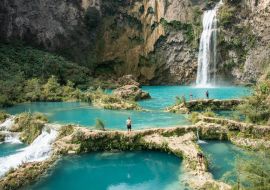 Lais Puzzle - Der schöne Wasserfall El Salto del Meco, Huasteca Potosina, San Luis Potosi, Mexiko - 1.000 Teile