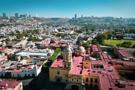 Lais Puzzle - Luftaufnahme von Queretaro, Mexiko Kirche, Plaza del centro, Iglesia, La cruz - 2.000 Teile