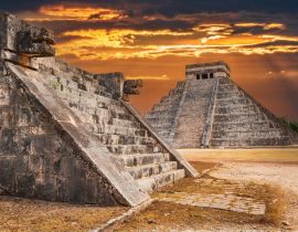 Lais Puzzle - Chichen Itza - Dämmerung mit Jaguar und Kukulkan-Tempel, Wahrzeichen von Mexiko - 40, 100, 200, 500, 1.000 & 2.000 Teile