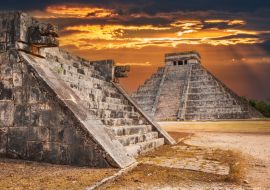 Lais Puzzle - Chichen Itza - Dämmerung mit Jaguar und Kukulkan-Tempel, Wahrzeichen von Mexiko - 1.000 Teile