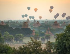 Lais Puzzle - Heißluftballon über einer alten Pagode in Bagan, Myanmar - 40, 100, 200, 500, 1.000 & 2.000 Teile