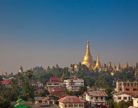 Lais Puzzle - Yangon, Myanmar Blick auf die Shwedagon-Pagode am Morgen - 40, 100, 200, 500, 1.000 & 2.000 Teile