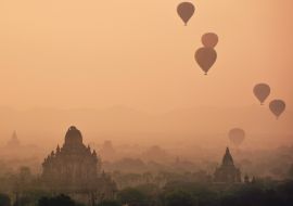 Lais Puzzle - Heißluftballon bei Sonnenaufgang in Bagan, Myanmar - 1.000 Teile