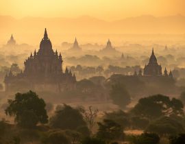 Lais Puzzle - Die Tempel von Bagan bei Sonnenuntergang, Bagan, Myanmar - 40, 100, 200, 500, 1.000 & 2.000 Teile